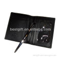 Black Leather Pen Holder Card Wallet Travel document